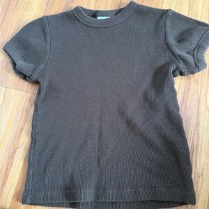 Short Sleeve Thermal Tee - brown